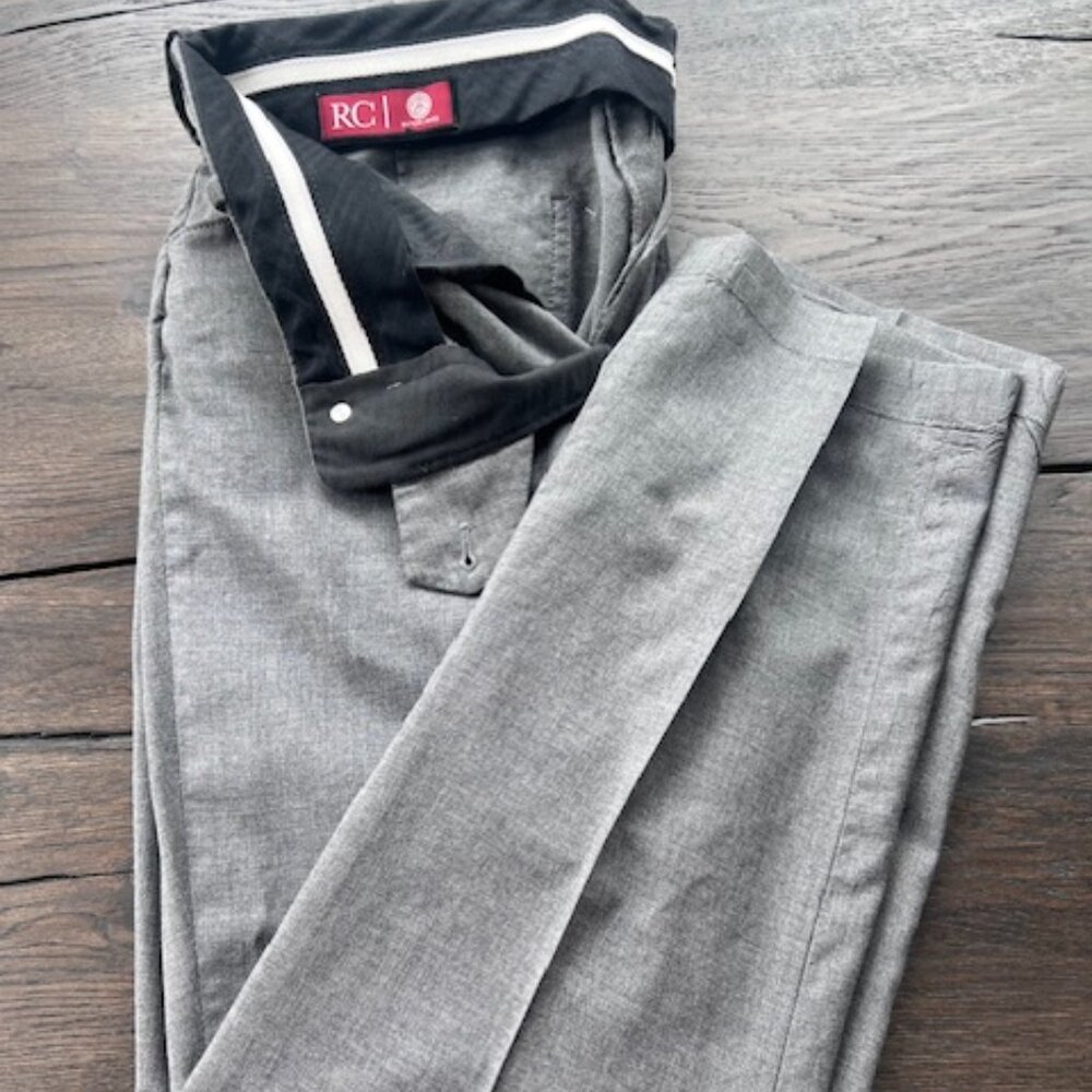 RC Tom James Men’s Gray Wool Dress Pants 36×39.5 – Flat Front